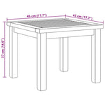 Kaffebord Brun 45 X 45 X 36 Cm Massivt Teaktre