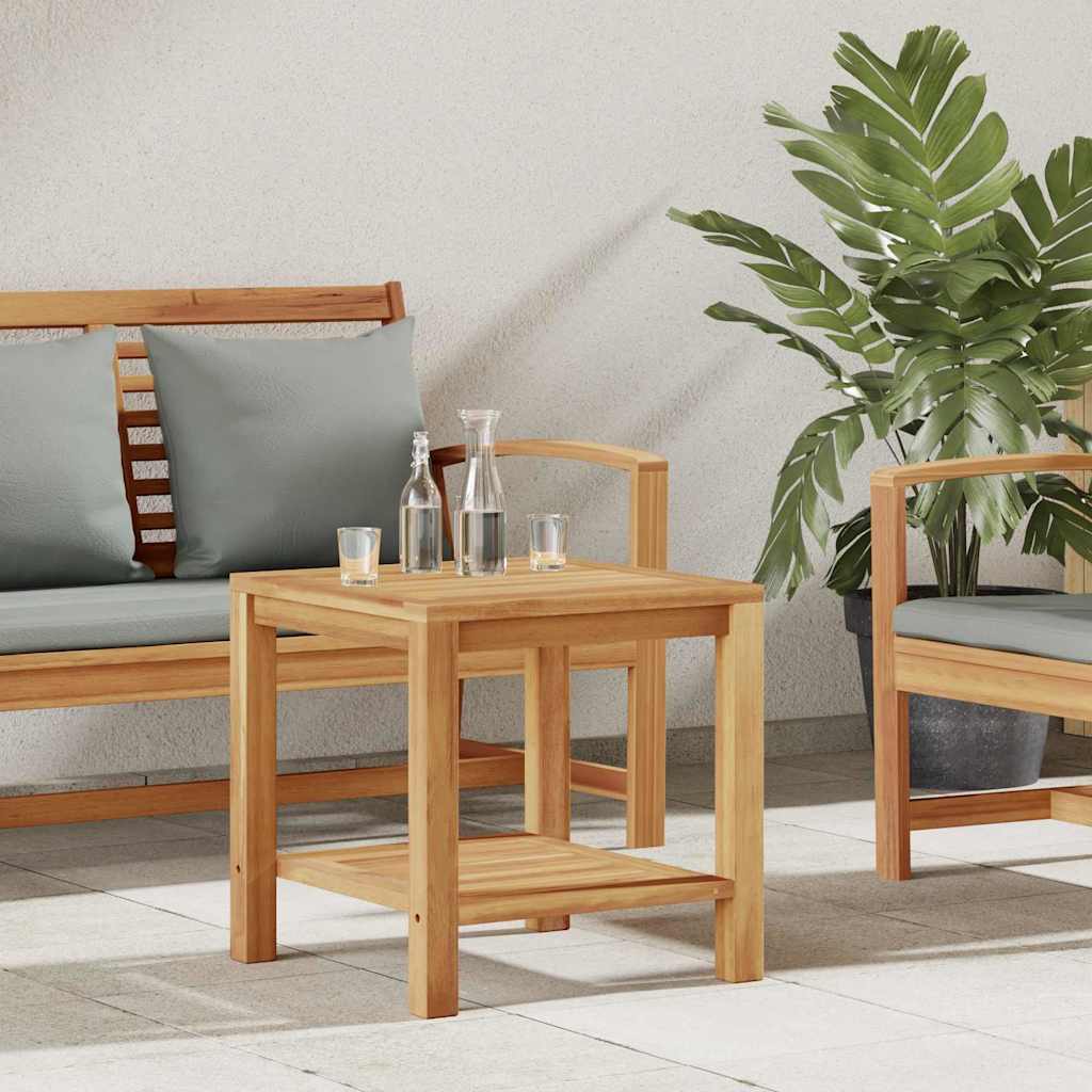 Kaffebord Med Lagring Brun 45 X 45 X 45 Cm Massivt Teaktre