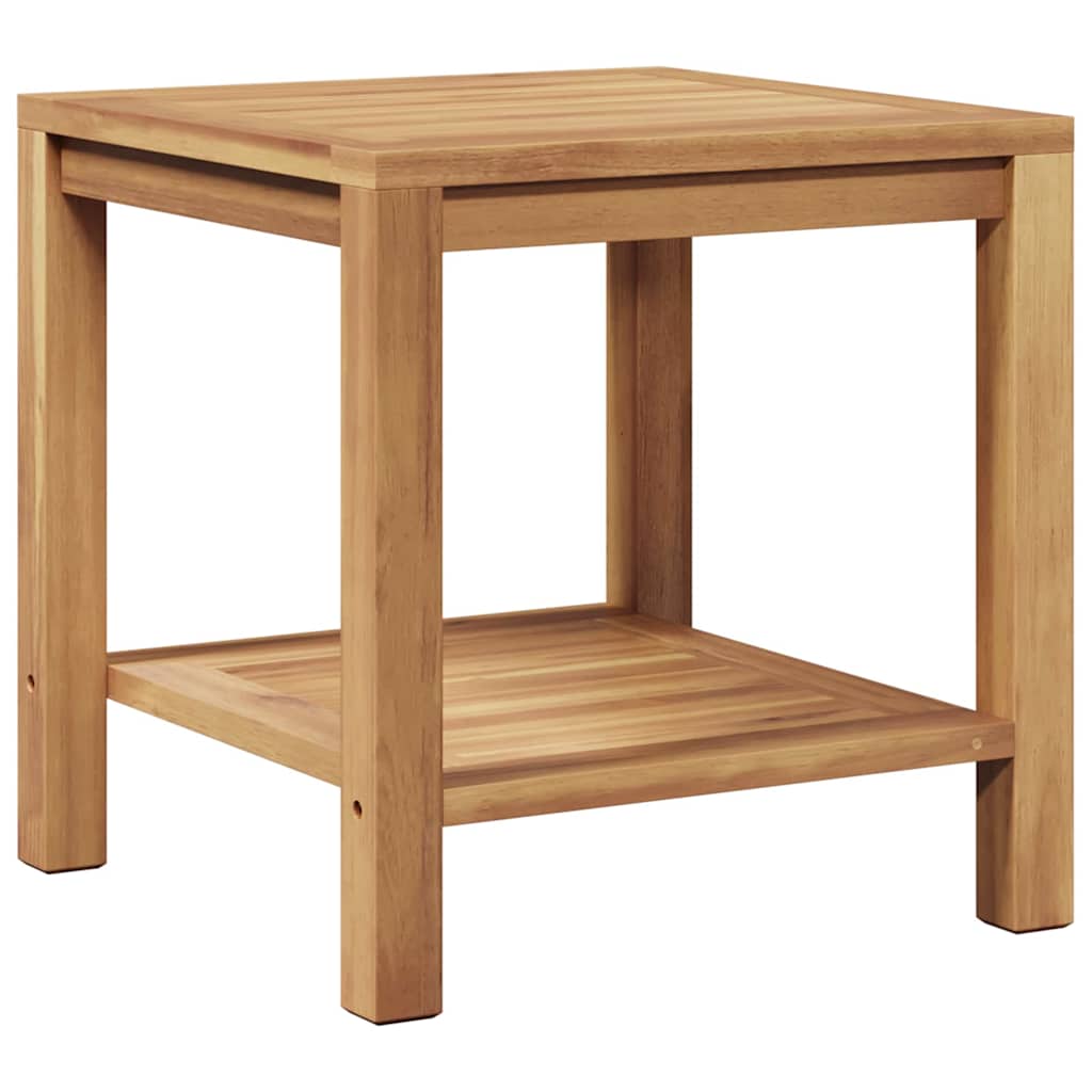 Kaffebord Med Lagring Brun 45 X 45 X 45 Cm Massivt Teaktre