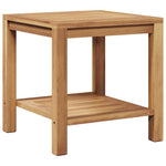 Kaffebord Med Lagring Brun 45 X 45 X 45 Cm Massivt Teaktre