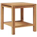 Kaffebord Med Lagring Brun 45 X 45 X 45 Cm Massivt Teaktre