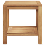 Kaffebord Med Lagring Brun 45 X 45 X 45 Cm Massivt Teaktre