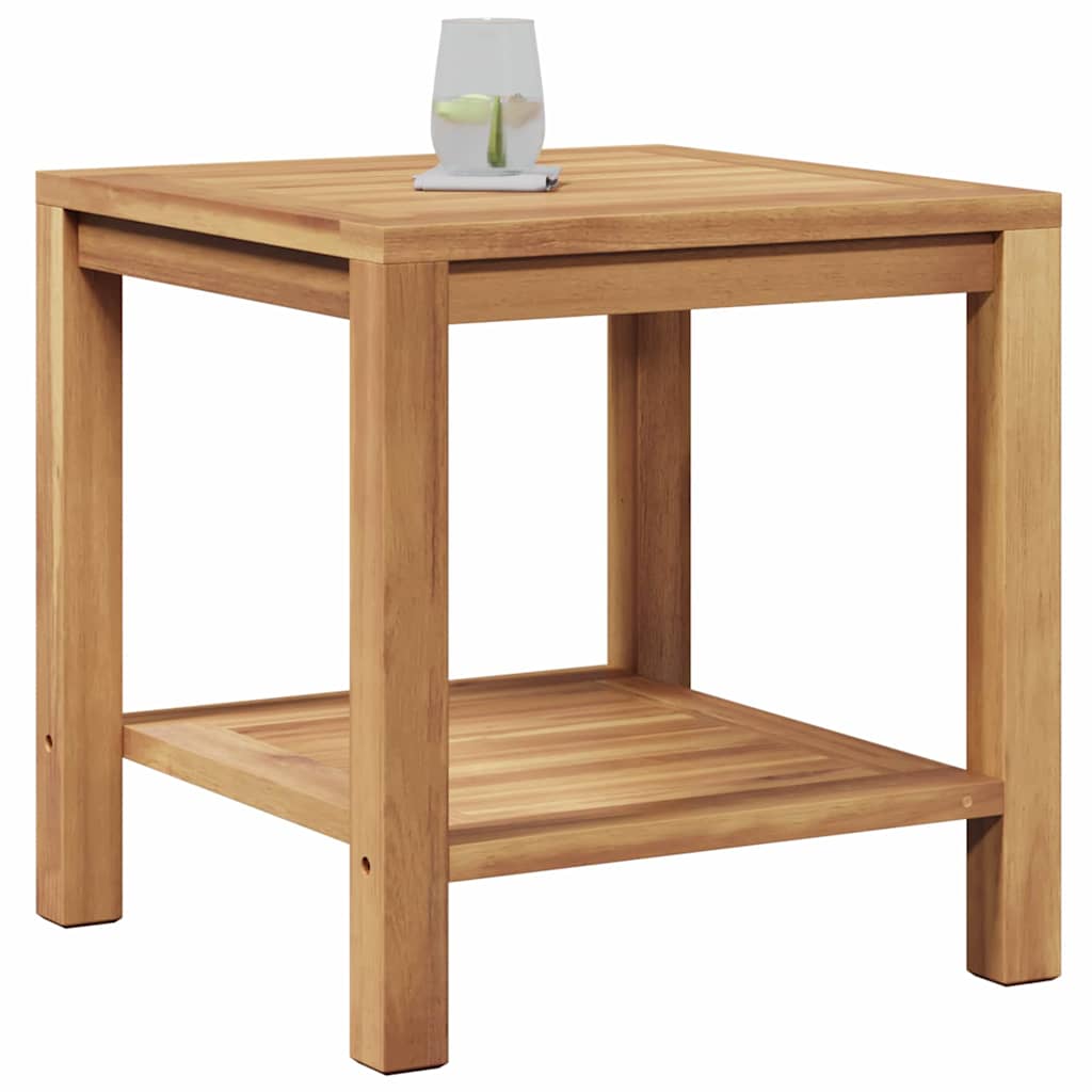 Kaffebord Med Lagring Brun 45 X 45 X 45 Cm Massivt Teaktre