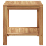 Kaffebord Med Lagring Brun 45 X 45 X 45 Cm Massivt Teaktre