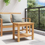 Kaffebord Med Lagring Brun 50 X 35 X 45 Cm Massivt Teaktre