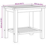 Kaffebord Med Lagring Brun 50 X 35 X 45 Cm Massivt Teaktre