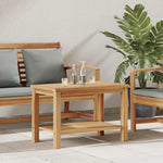 Kaffebord Med Lagring Brun 70 X 40 X 45 Cm Massivt Teaktre