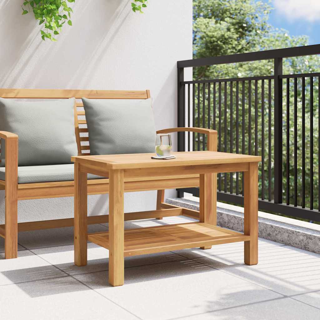 Kaffebord Med Lagring Brun 70 X 40 X 45 Cm Massivt Teaktre
