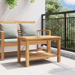 Kaffebord Med Lagring Brun 70 X 40 X 45 Cm Massivt Teaktre