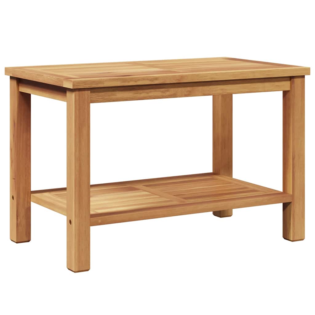 Kaffebord Med Lagring Brun 70 X 40 X 45 Cm Massivt Teaktre