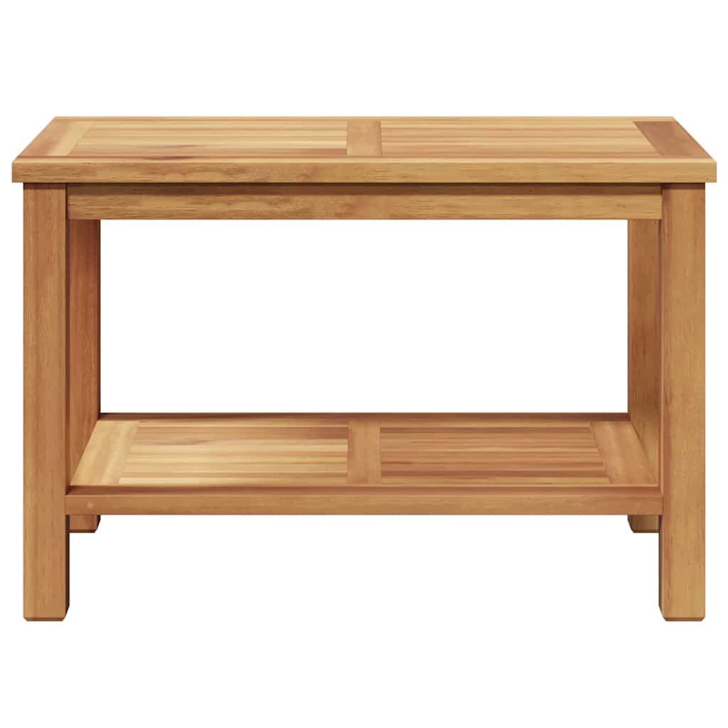 Kaffebord Med Lagring Brun 70 X 40 X 45 Cm Massivt Teaktre