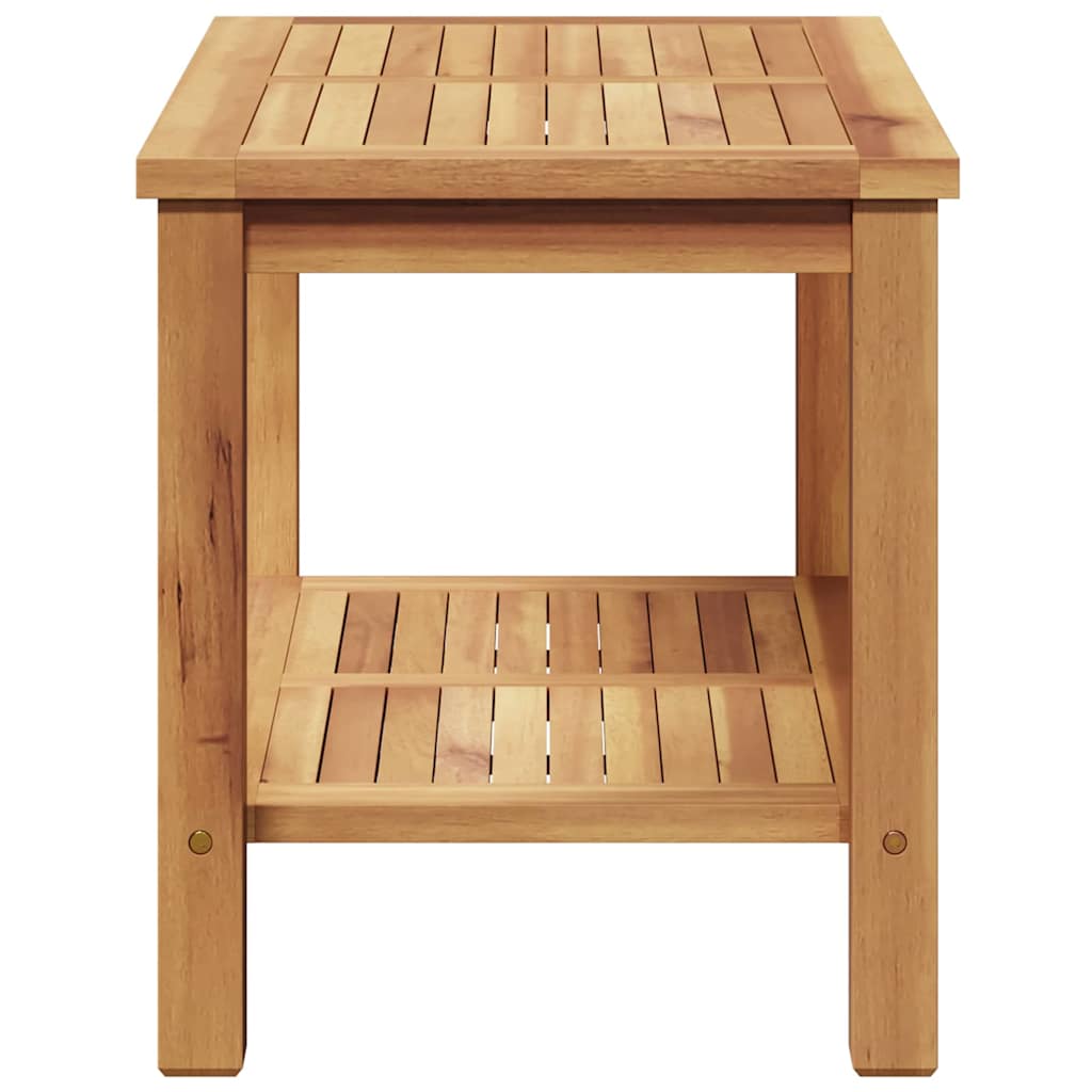 Kaffebord Med Lagring Brun 70 X 40 X 45 Cm Massivt Teaktre