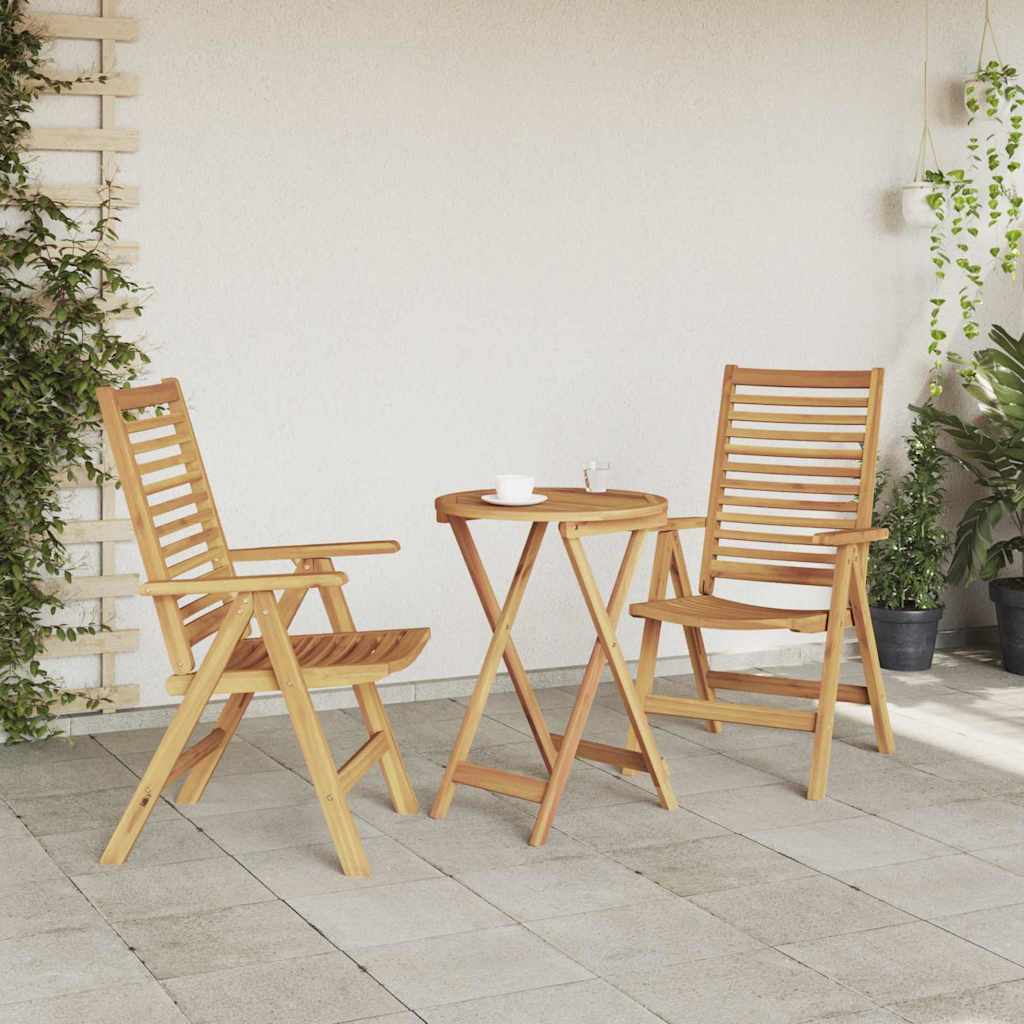 Stol 2 Pcs Brun 64,5 X 52 X 108 Cm Massivt Teaktre