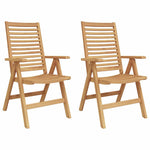 Stol 2 Pcs Brun 64,5 X 52 X 108 Cm Massivt Teaktre