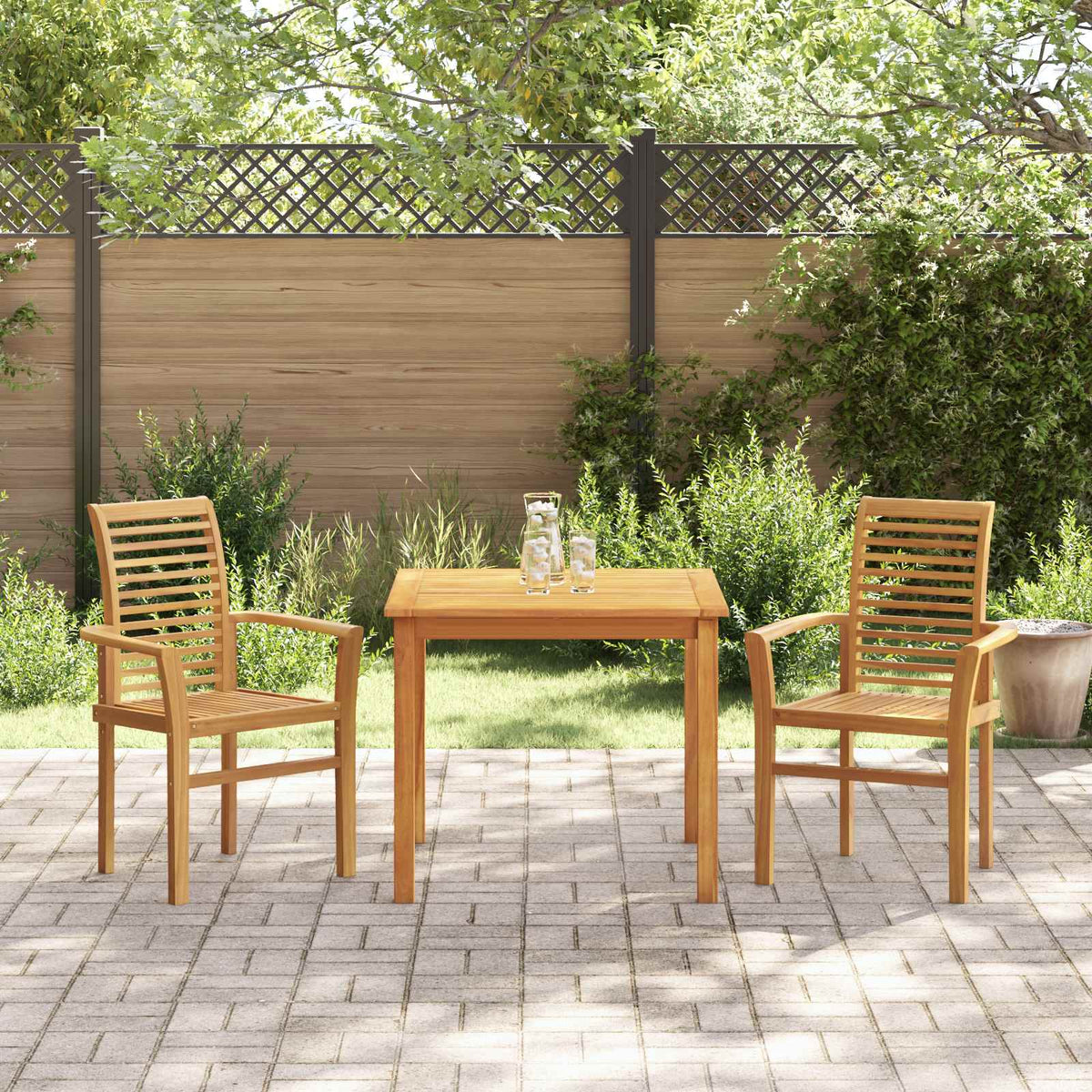 Spisestuestol 4 Pcs Brun 62 X 55 X 94 Cm Massivt Teaktre