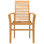 Spisestuestol 4 Pcs Brun 62 X 55 X 94 Cm Massivt Teaktre