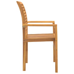 Spisestuestol 4 Pcs Brun 62 X 55 X 94 Cm Massivt Teaktre