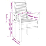 Spisestuestol 4 Pcs Brun 62 X 55 X 94 Cm Massivt Teaktre