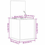Lagringsboks Gamle Tre 40 X 42 X 46 Cm Konstruert Tre