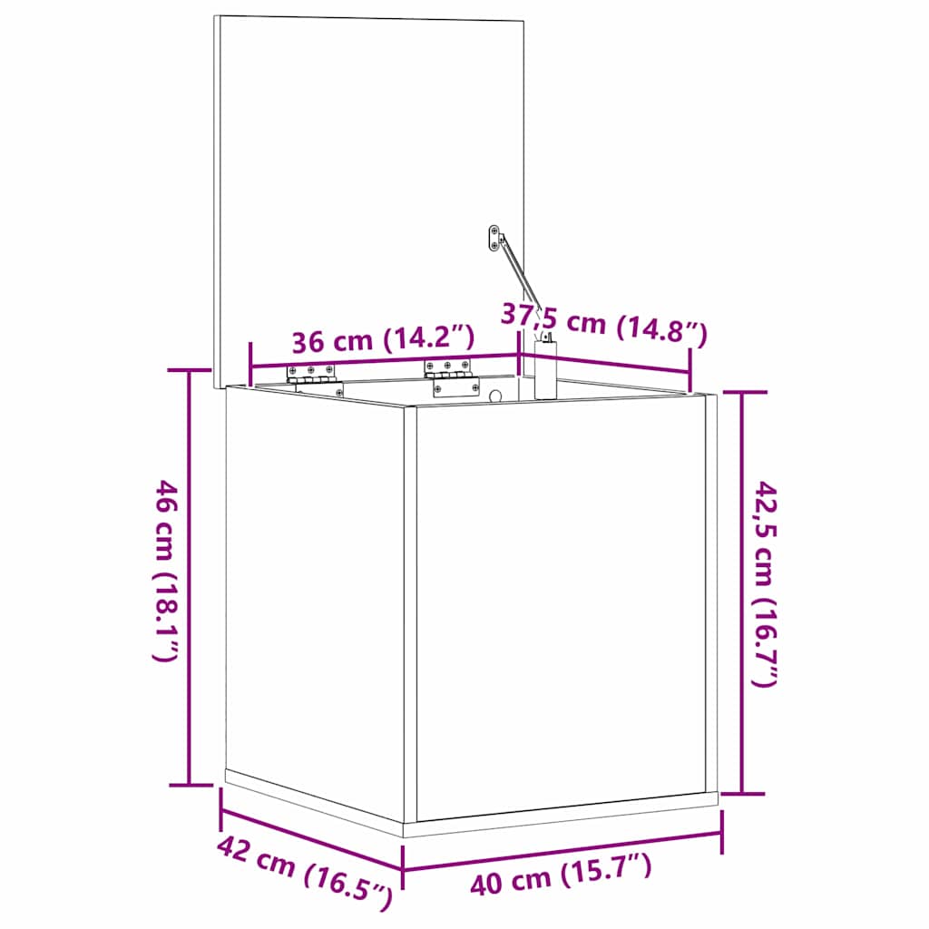 Lagringsboks Gamle Tre 40 X 42 X 46 Cm Konstruert Tre