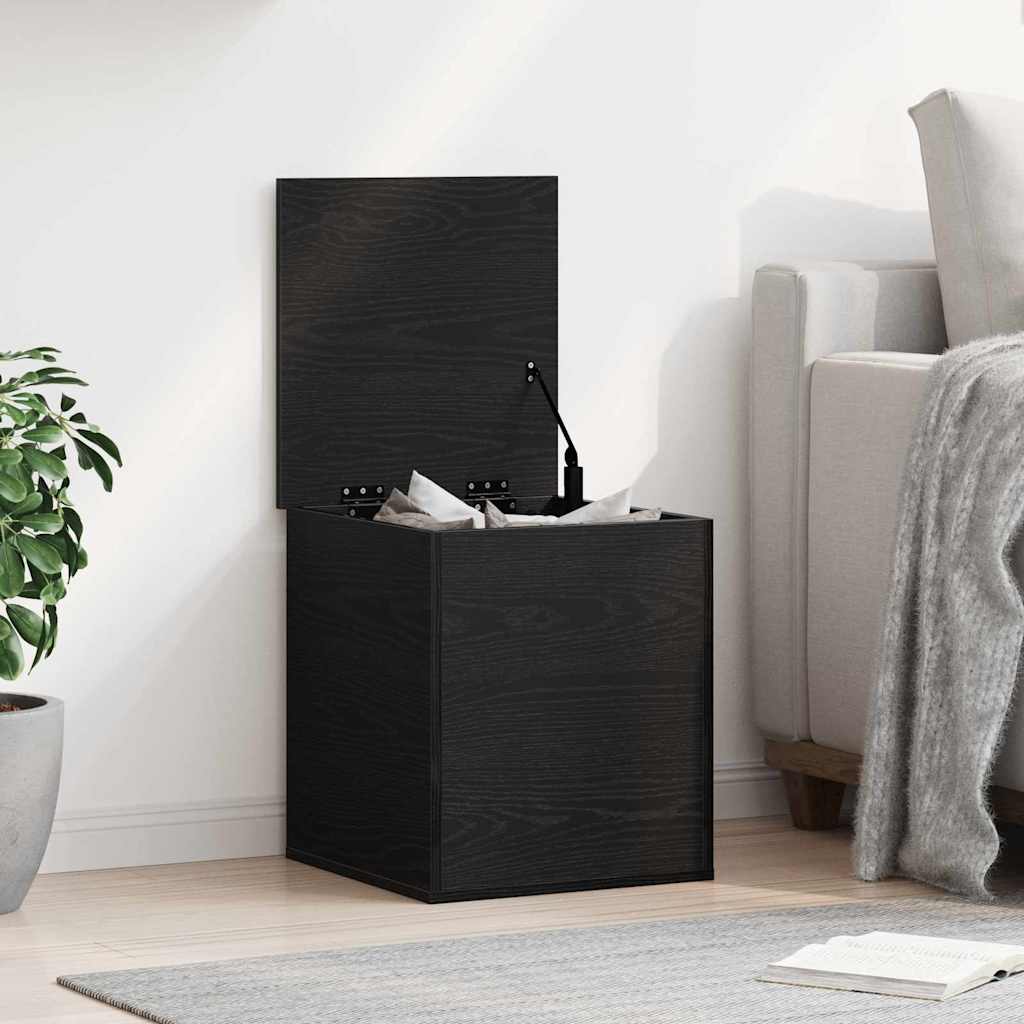 Lagringsboks Svart Eik 40 X 42 X 46 Cm Konstruert Tre