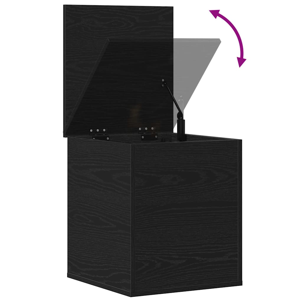 Lagringsboks Svart Eik 40 X 42 X 46 Cm Konstruert Tre