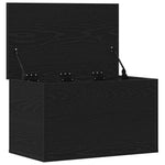 Lagringsboks Svart Eik 60 X 35 X 35 Cm Konstruert Tre