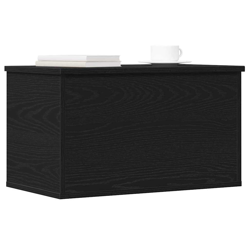 Lagringsboks Svart Eik 60 X 35 X 35 Cm Konstruert Tre