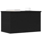Lagringsboks Svart Eik 60 X 35 X 35 Cm Konstruert Tre