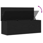 Lagringsboks Svart Eik 102 X 35 X 35 Cm Konstruert Tre