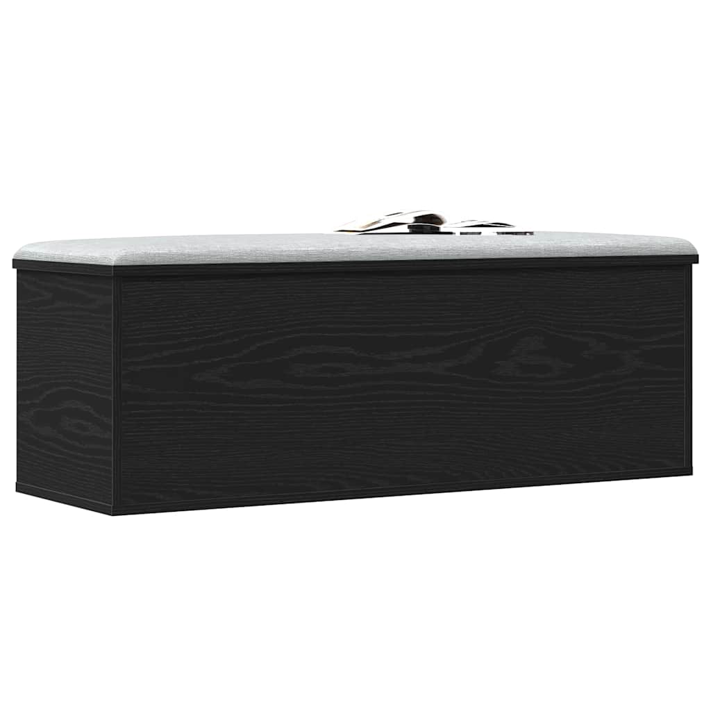 Lagringsboks Svart Eik 102 X 35 X 35 Cm Konstruert Tre