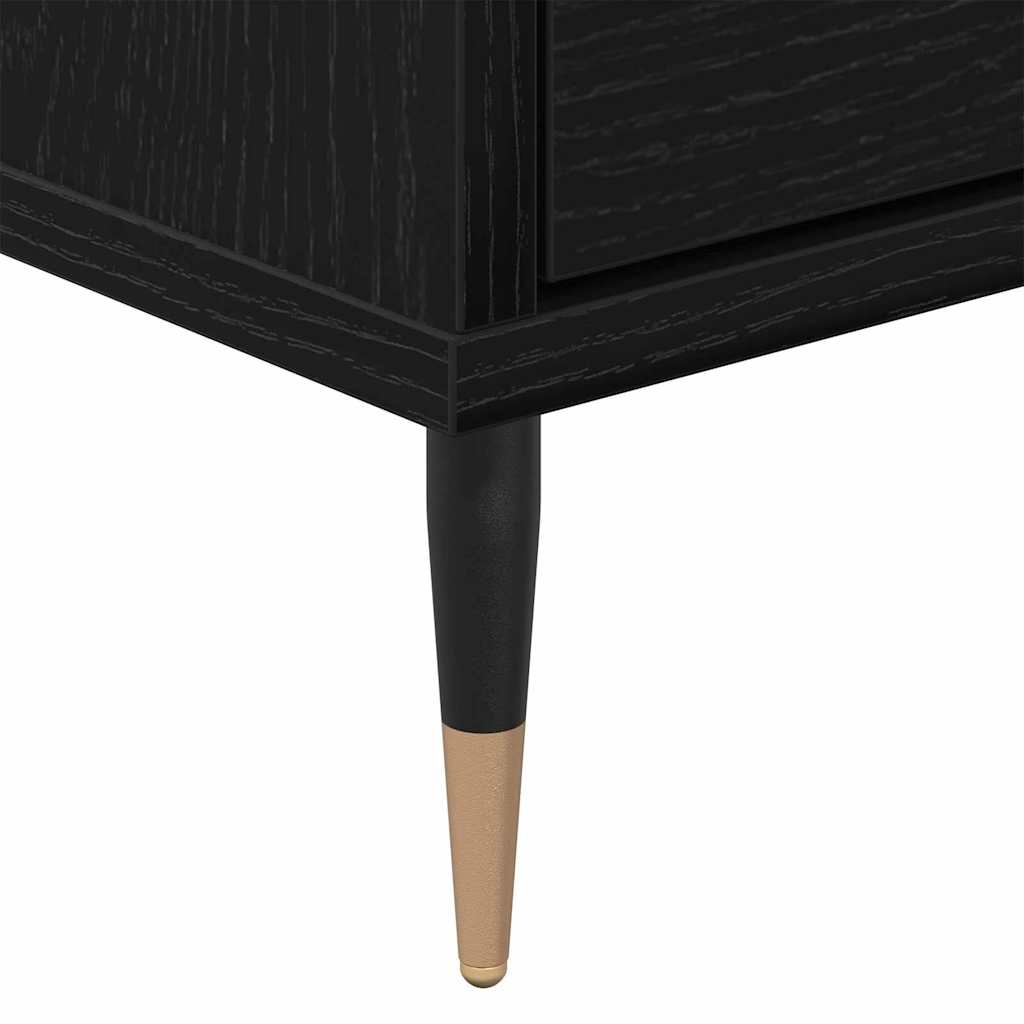 Tv-Skap Svart Eik 150 X 30 X 45 Cm Konstruert Tre