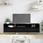 Tv-Skap Svart Eik 150 X 30 X 45 Cm Konstruert Tre