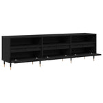Tv-Skap Svart Eik 150 X 30 X 45 Cm Konstruert Tre
