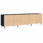 Tv-Skap Svart Eik 150 X 30 X 45 Cm Konstruert Tre