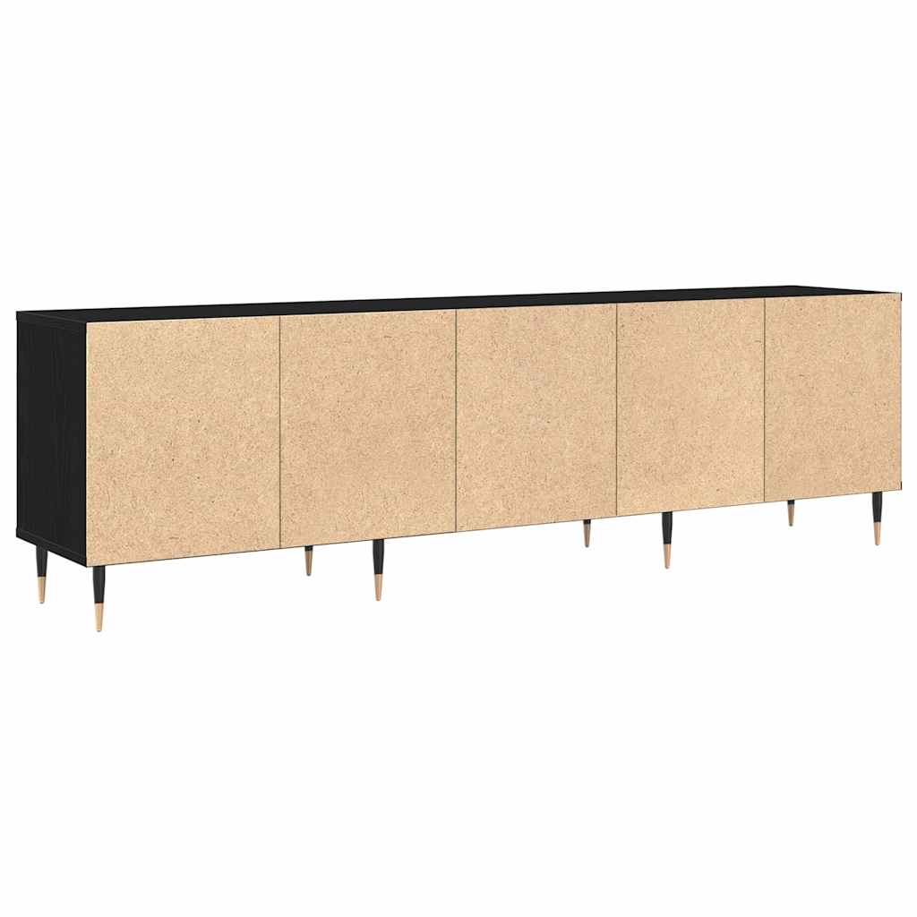 Tv-Skap Svart Eik 150 X 30 X 45 Cm Konstruert Tre