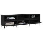 Tv-Skap Svart Eik 150 X 30 X 45 Cm Konstruert Tre