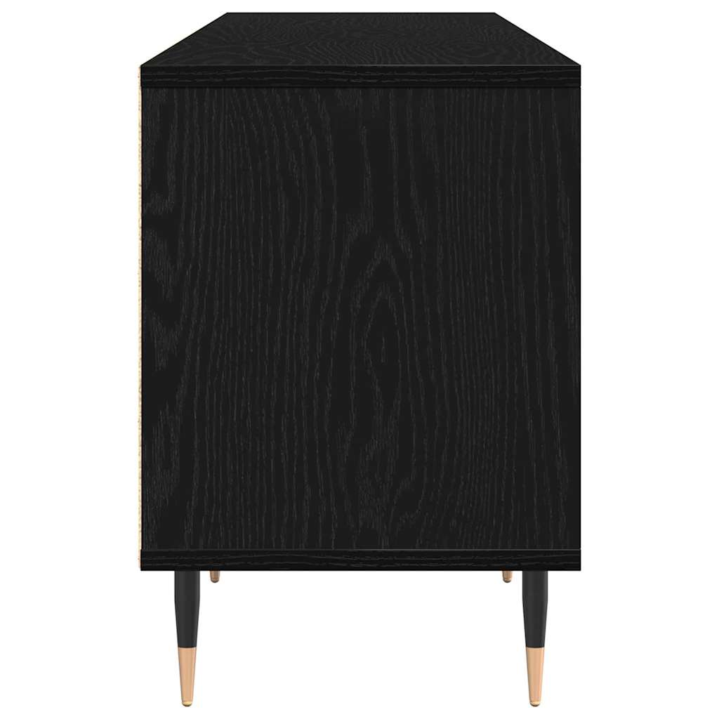 Tv-Skap Svart Eik 150 X 30 X 45 Cm Konstruert Tre