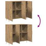 Serviesskap Artisan Eik 90 X 34 X 80 Cm Konstruert Tre