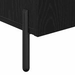 Serviesskap Svart Eik 90 X 34 X 80 Cm Konstruert Tre