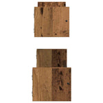 Vegghylle Veggmontert 2 Pcs Gammelt Tre 60 X 16 X 14 Cm