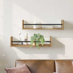 Vegghylle Veggmontert 2 Pcs Artisan Eik 60 X 16 X 14 Cm
