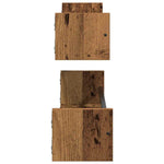 Vegghylle Veggmontert 2 Pcs Gammelt Tre 80 X 16 X 14 Cm