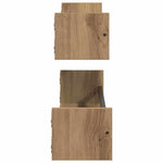 Vegghylle Veggmontert 2 Pcs Artisan Eik 80 X 16 X 14 Cm