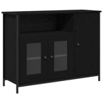 Serviesskap Svart Eik 100 X 35 X 75 Cm