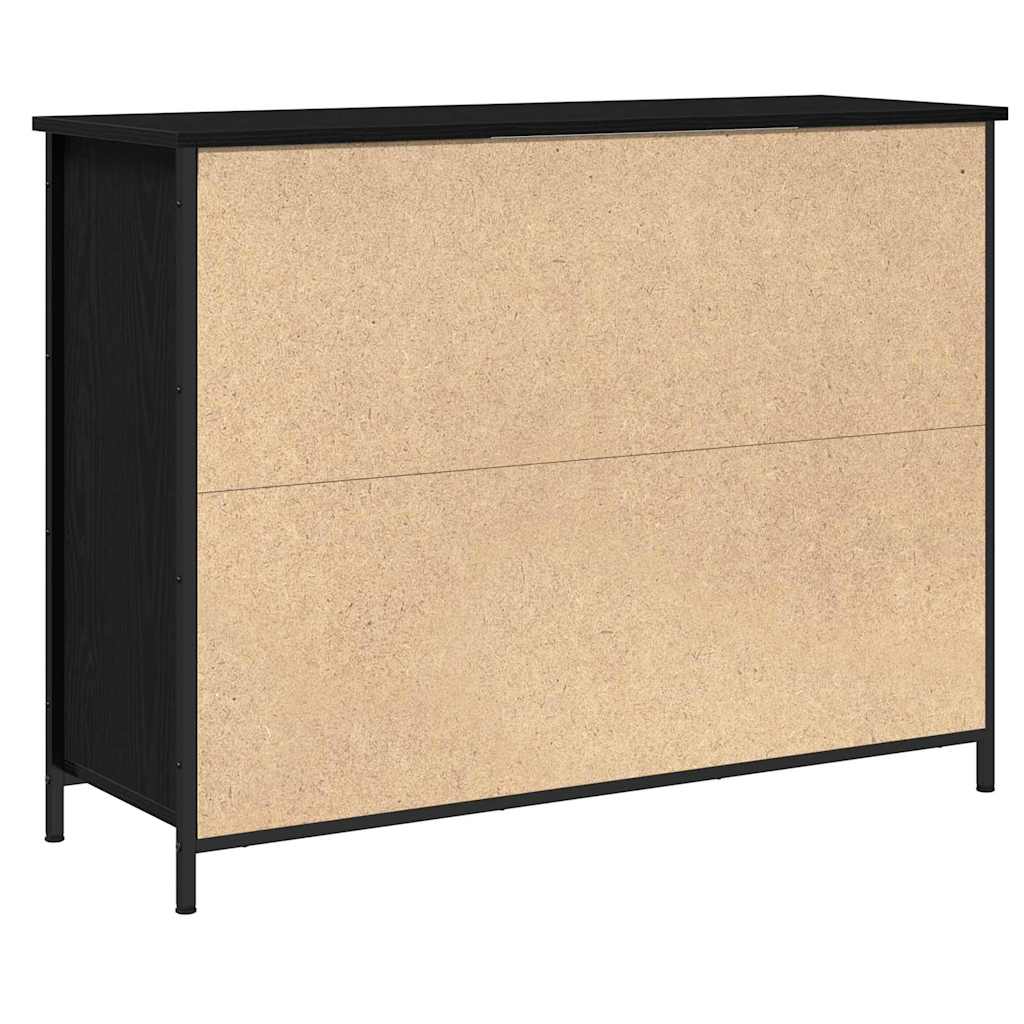 Serviesskap Svart Eik 100 X 35 X 75 Cm
