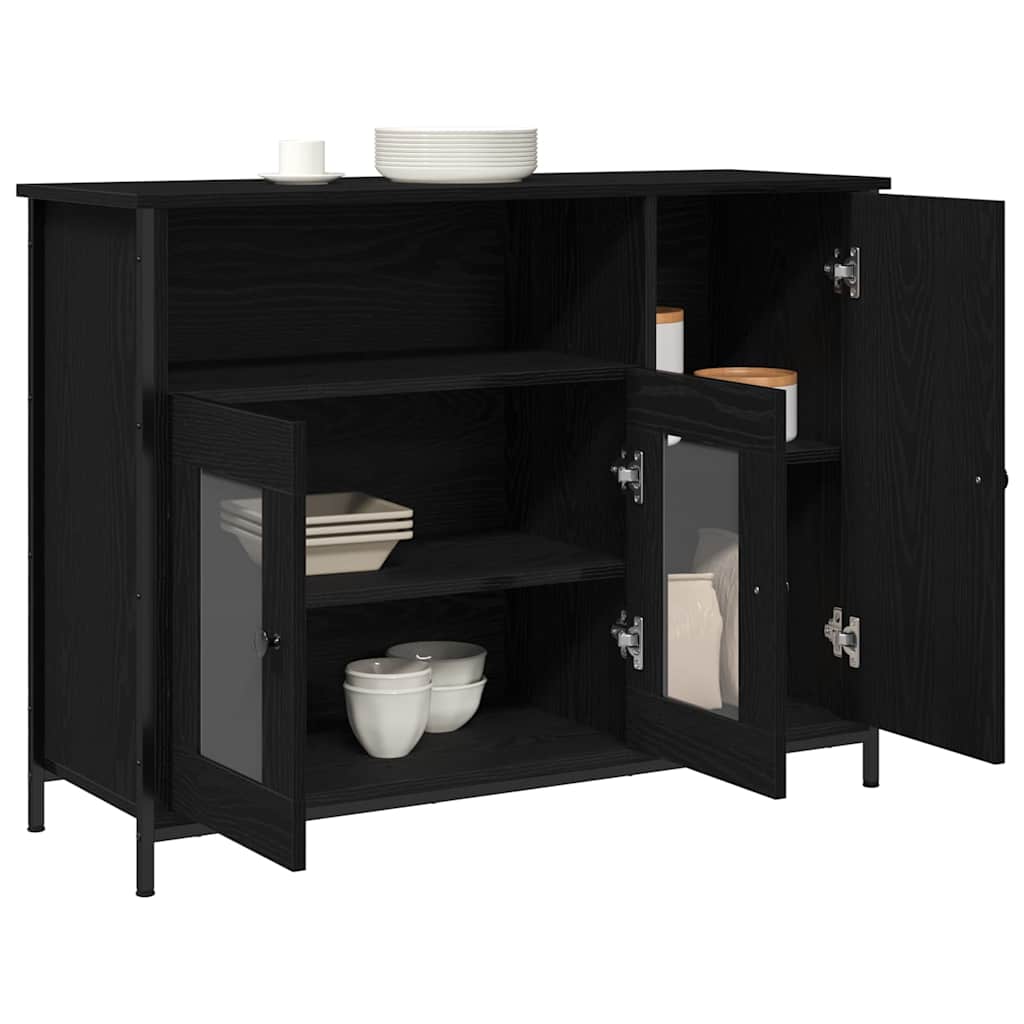 Serviesskap Svart Eik 100 X 35 X 75 Cm