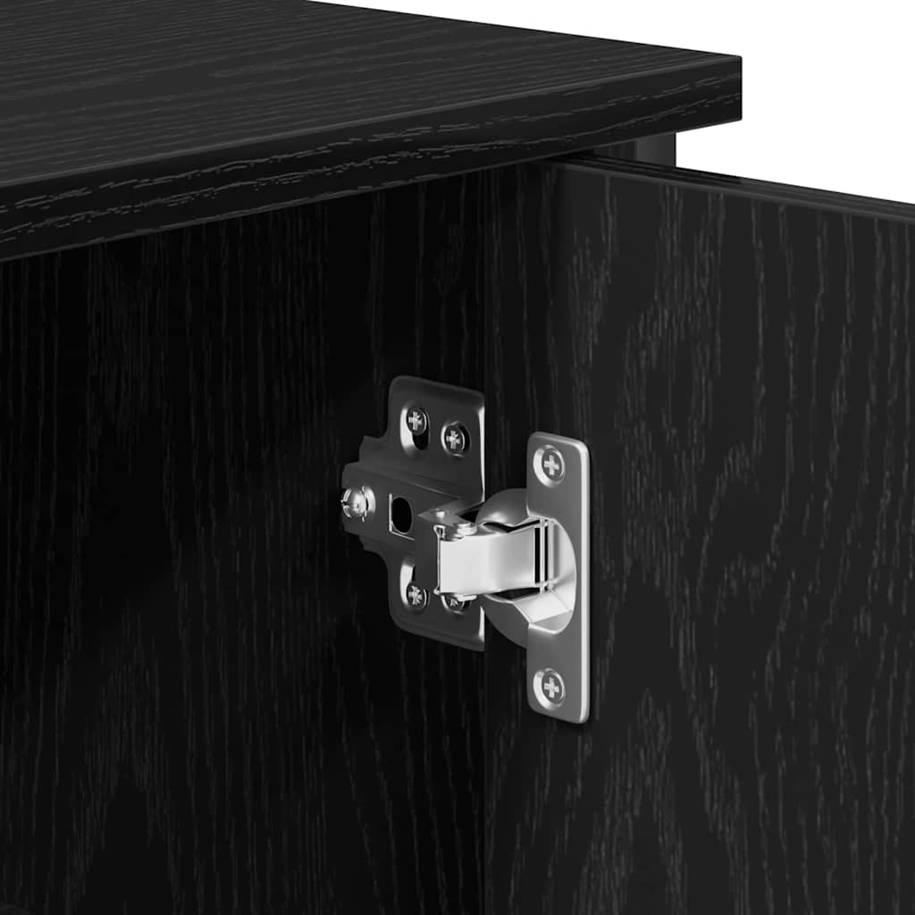 Serviesskap Svart Eik 100 X 35 X 70 Cm