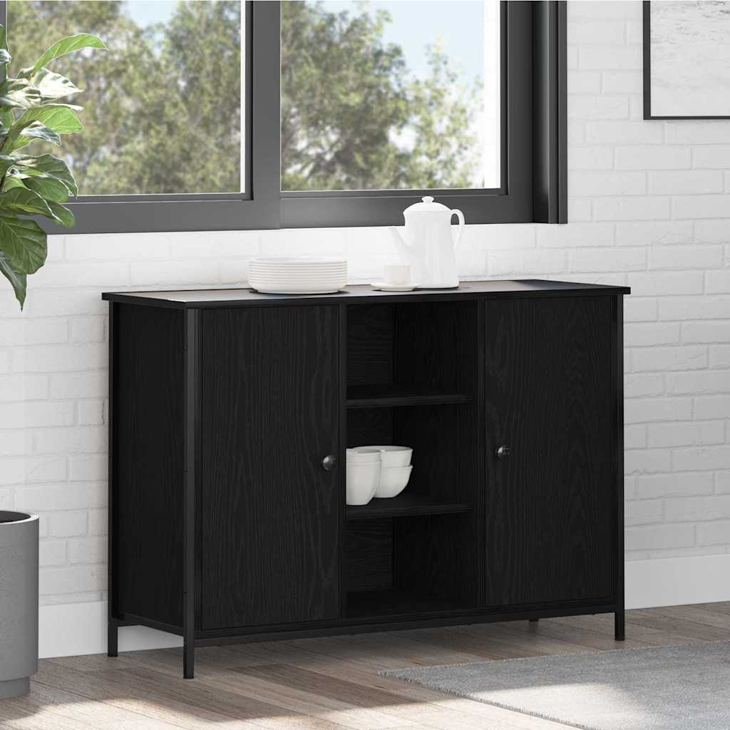 Serviesskap Svart Eik 100 X 35 X 70 Cm