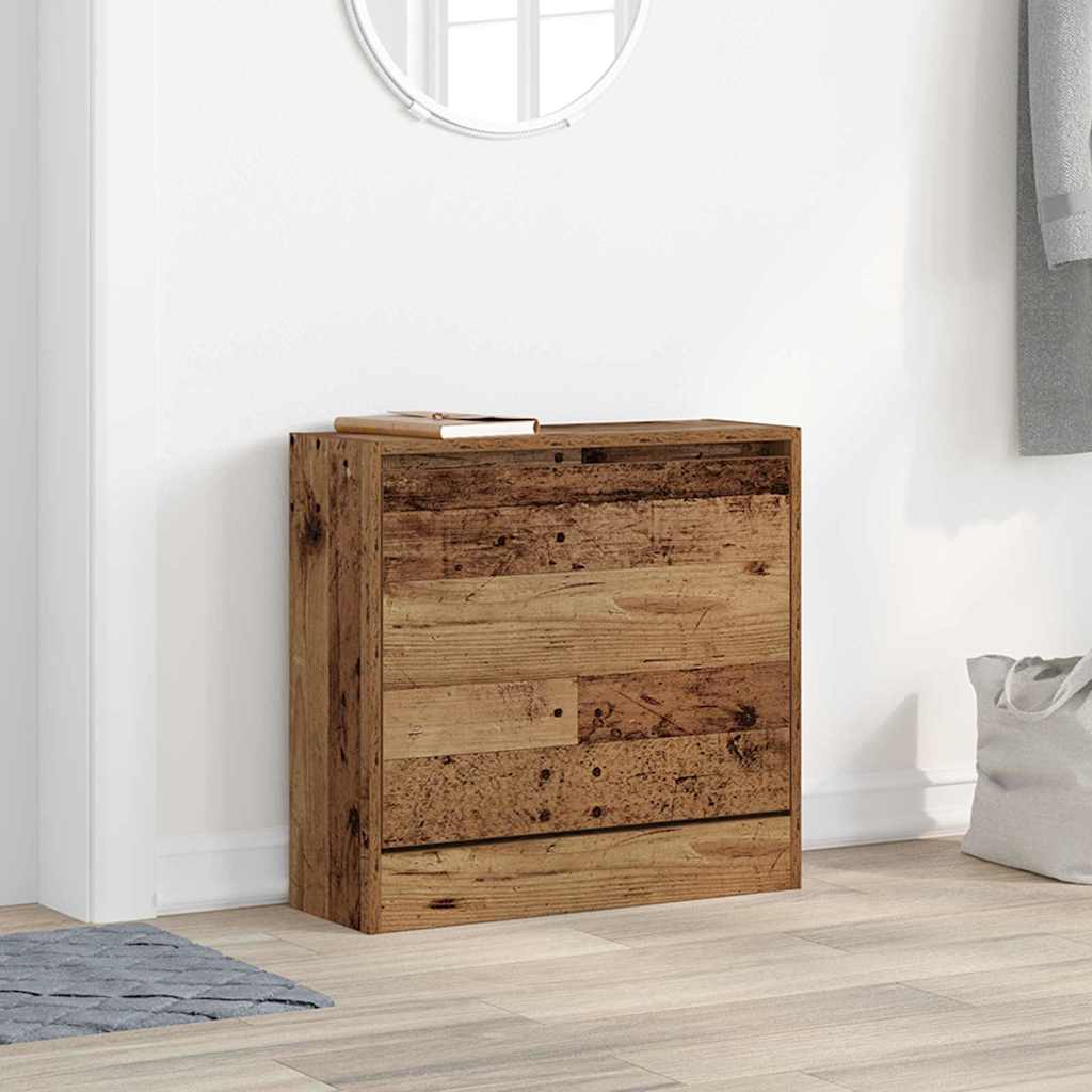 Sko Skap Med Hylle Gammelt Tre 60 X 21 X 57 Cm Konstruert Tre